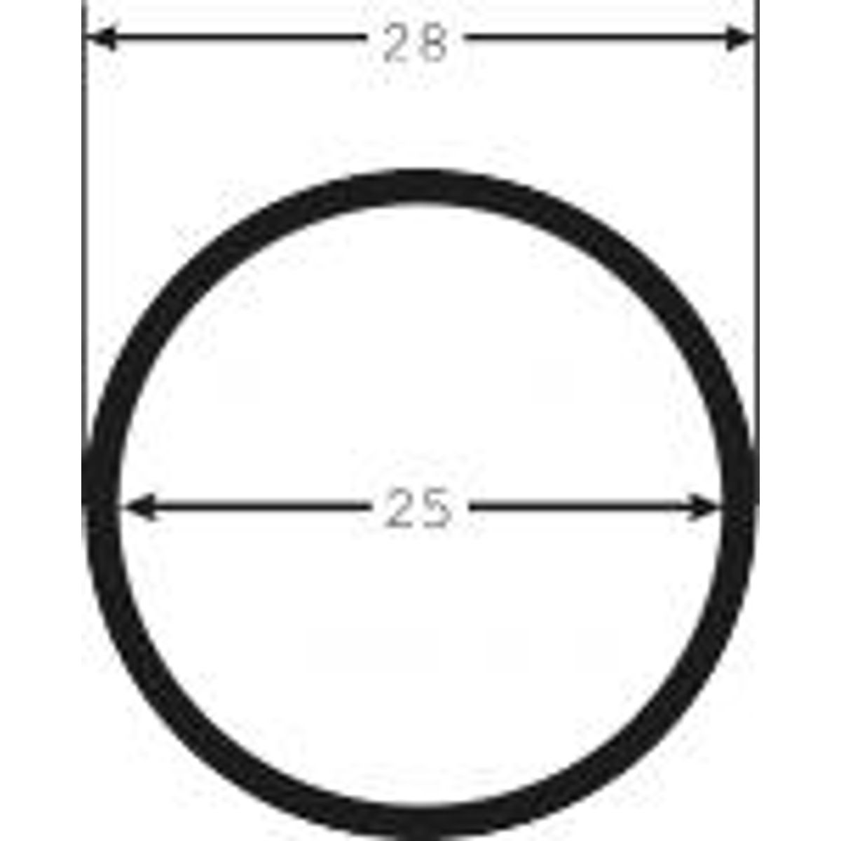 Spiralslange Sort 25/28mm Indv./udv.