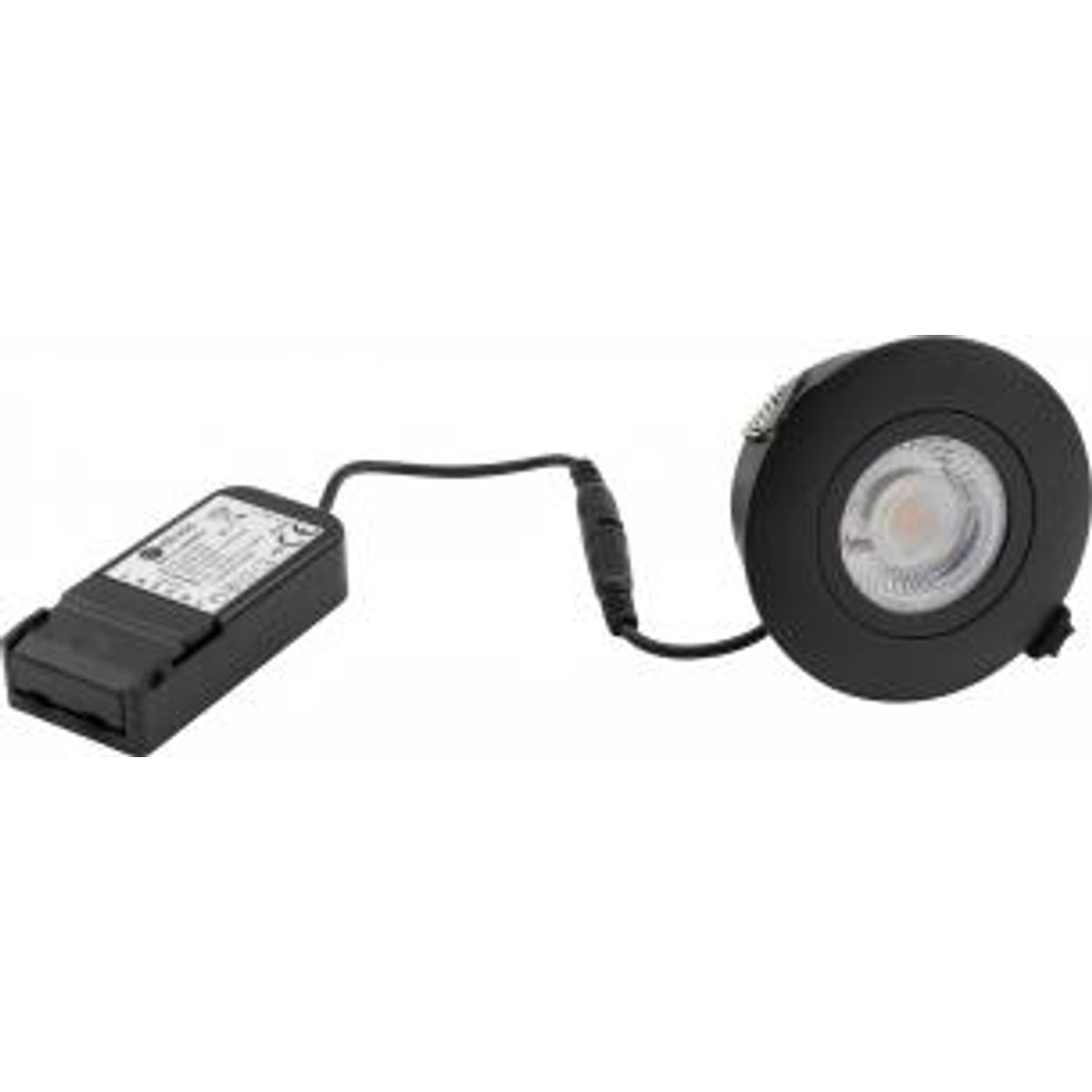 Nordtronic - Low Profile Flexible G2, 5w 2700K (410 lumen), ø97mm, Hul: 83mm, mat sort, inde/udendørs