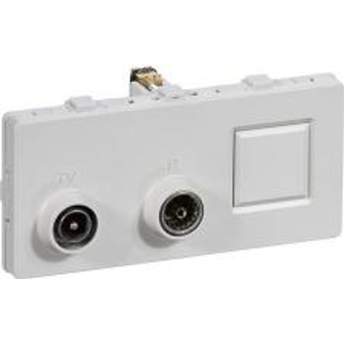 LK FUGA ® Antenneudtag TV/Radio/RJ45 sløjfedåse lysegrå, TD312, 2 modul