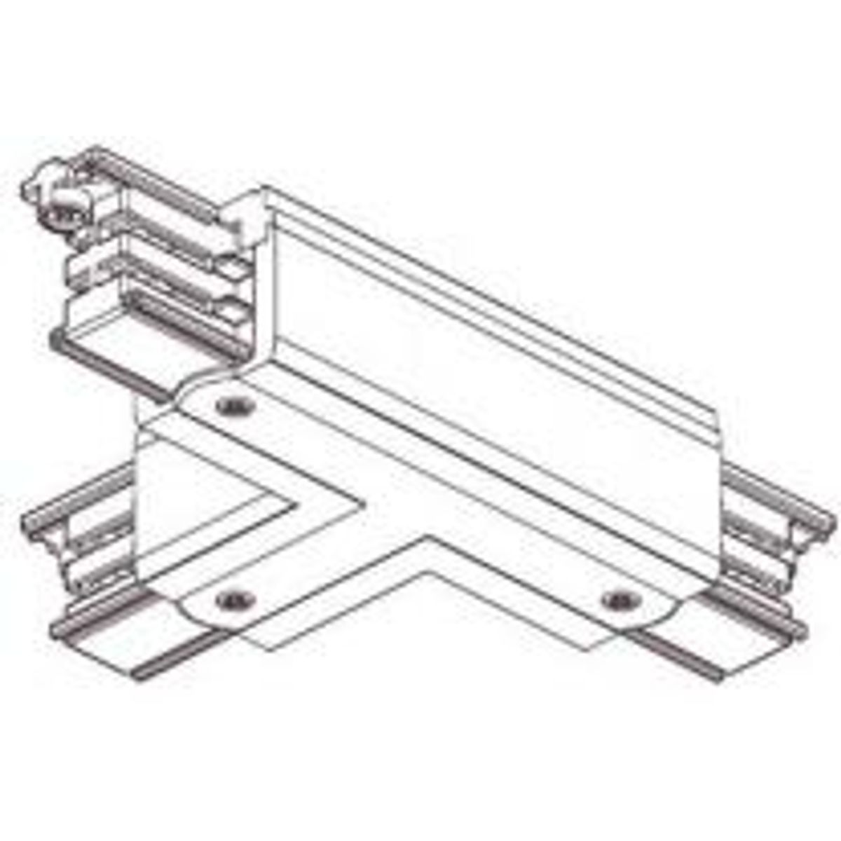 Global T-stykke 3-faset Venstre Hvid