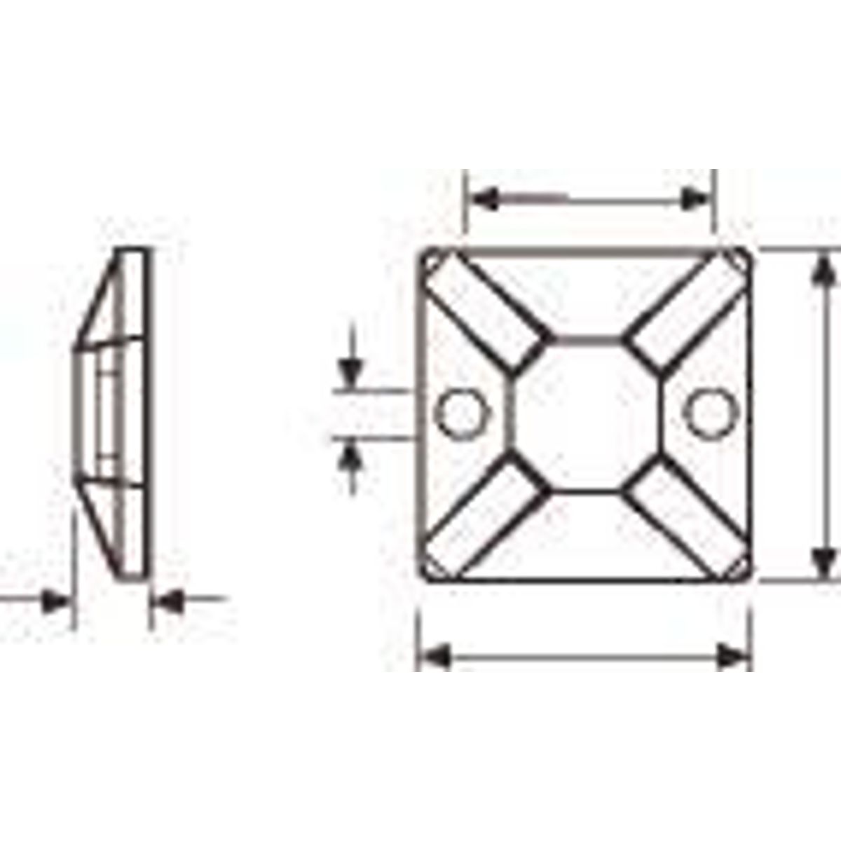 Holder Hvid M/lim 28x28mm Mb4a