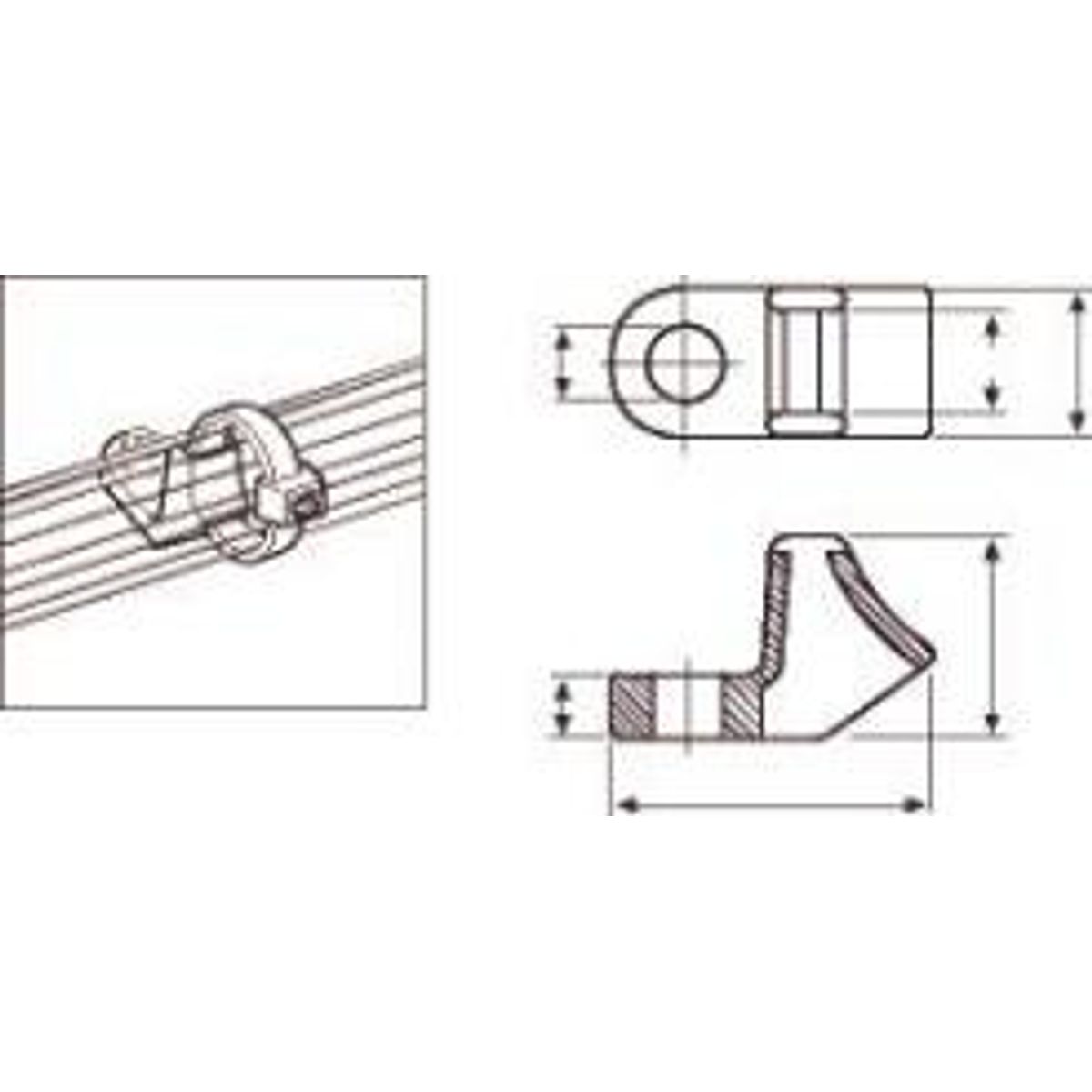 Holder Hvid 12,5x8,8x3,3 Lkm