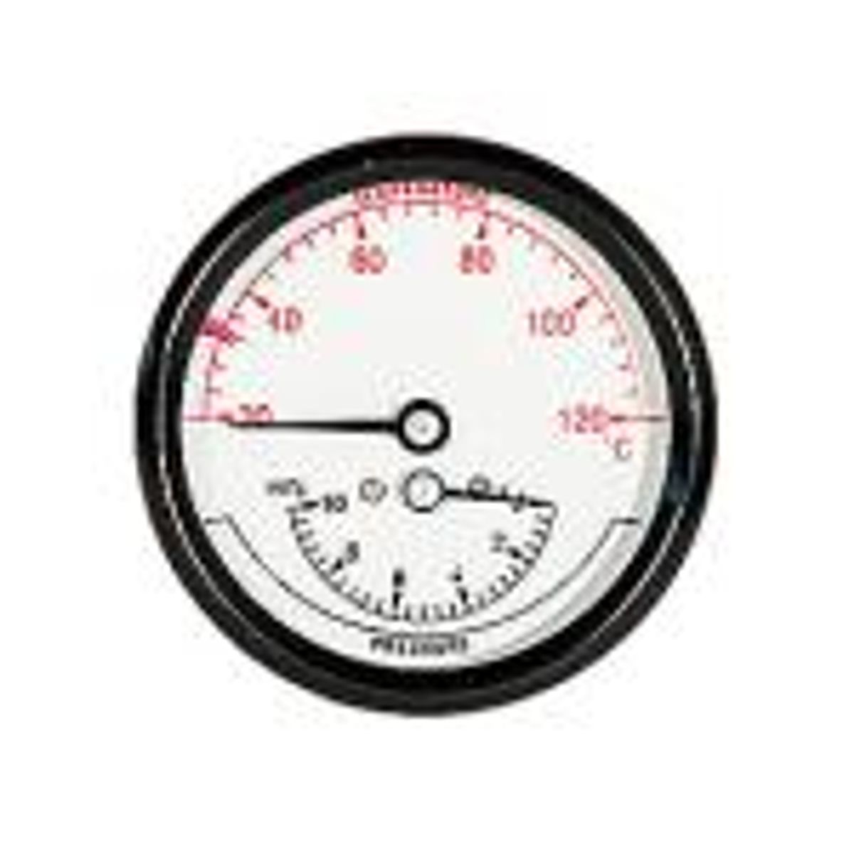 Termo-manometer 80mm. 1/2'' (bag). 0-10 mVS / 20-120 ° C