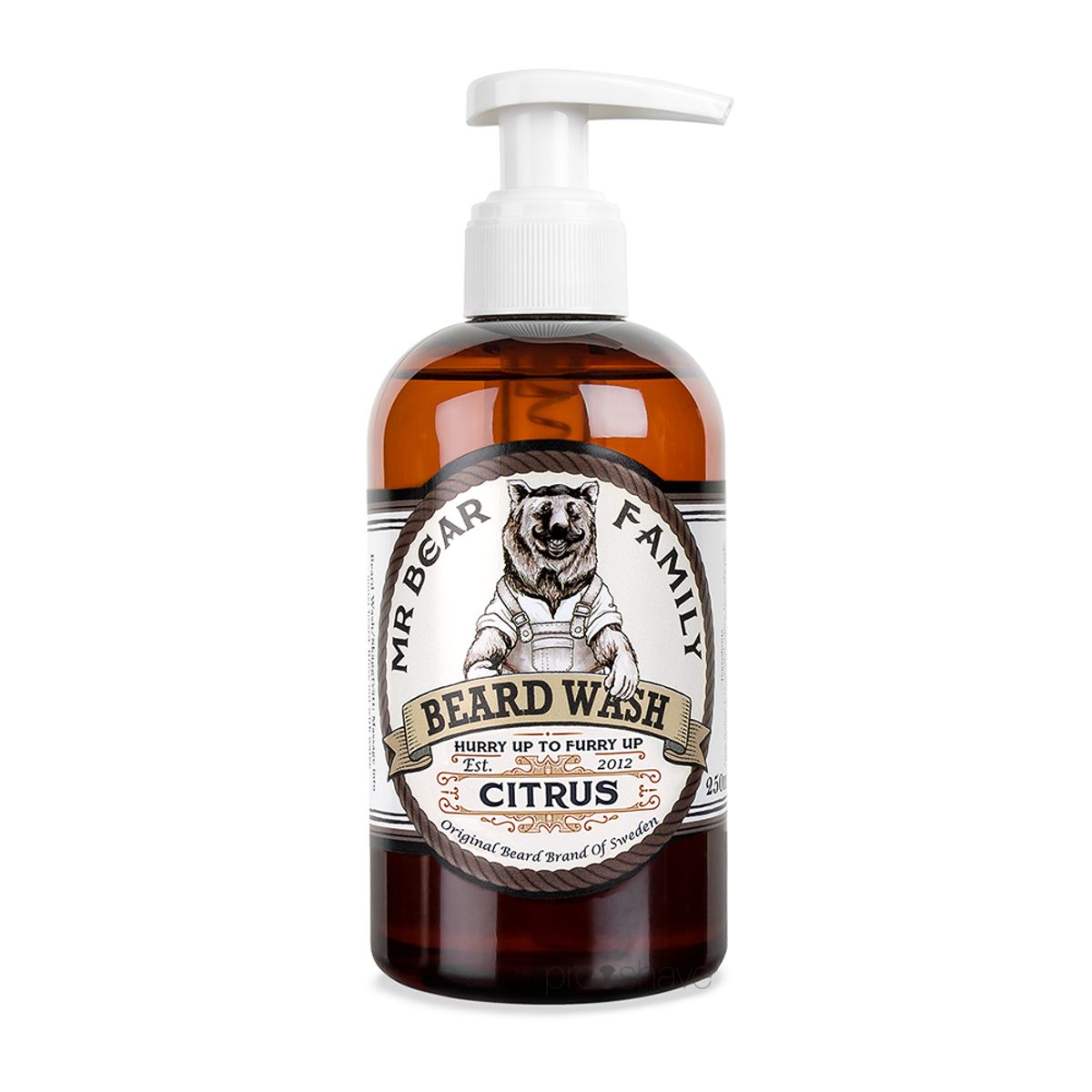 Mr. Bear Skægshampoo, Beard Wash, Citrus, 250 ml.