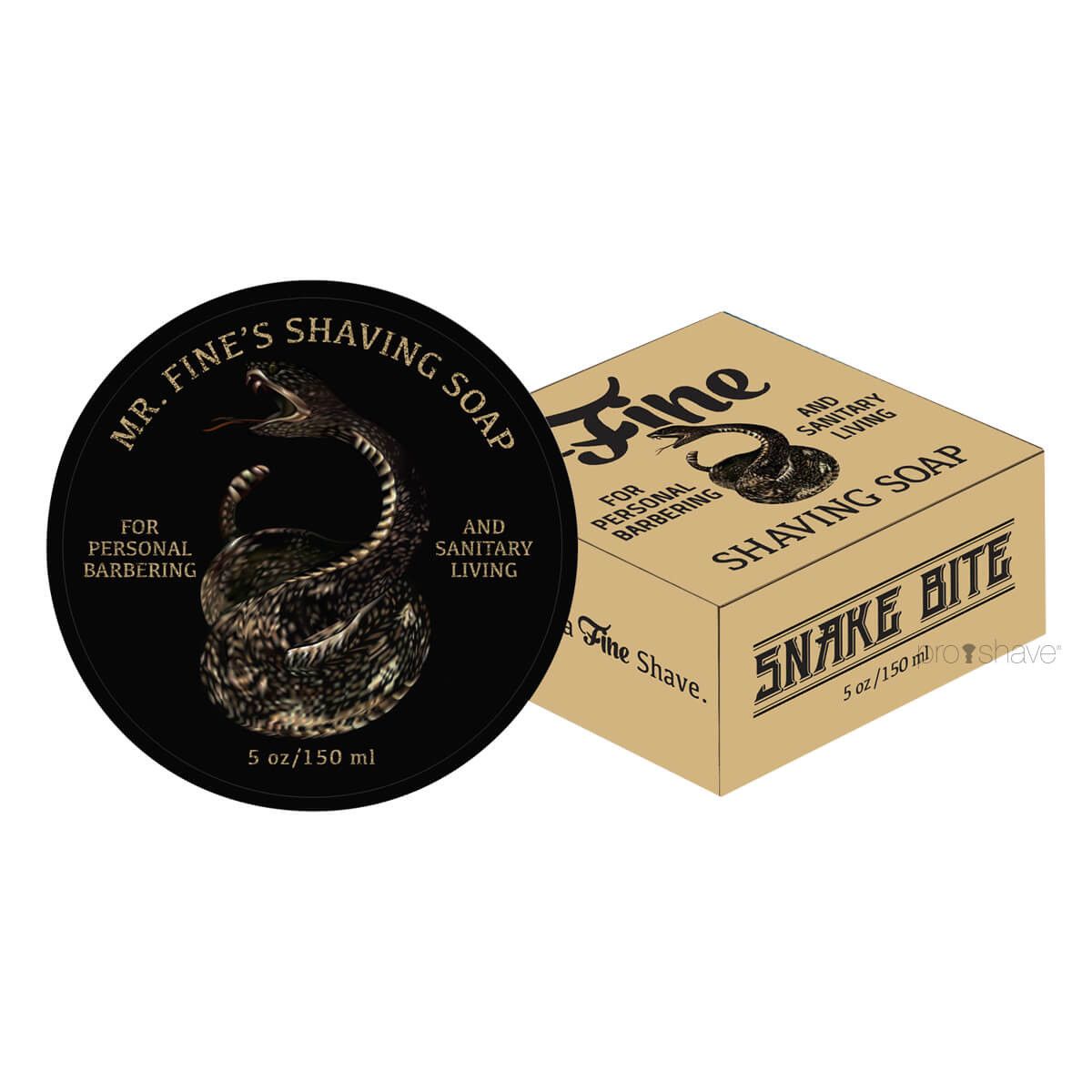 Fine Accoutrements Snake Bite Barbersæbe i skål, 150 ml.