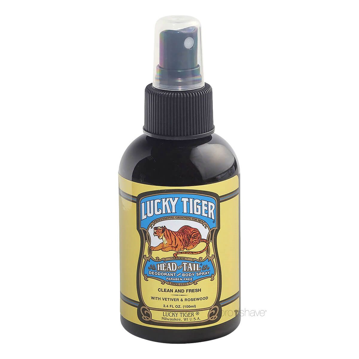 Lucky Tiger Head To Tail Deodorant & Body Spray, 100 ml.