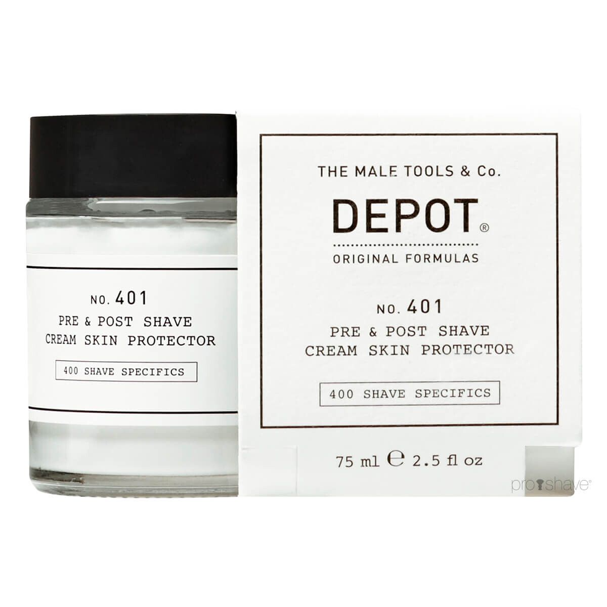 Depot Pre & Post Shave Cream Skin Protector, No. 401, 75 ml.