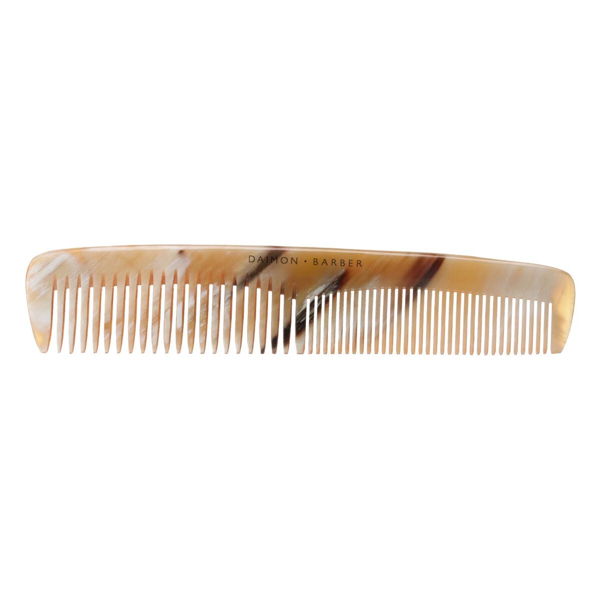 Daimon Barber Double Tooth Comb, Horn