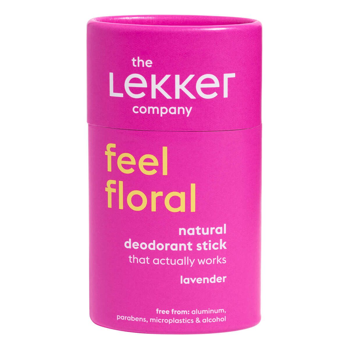 The Lekker Company Deodorant Stick, Feel Floral - Lavender, 40 g.