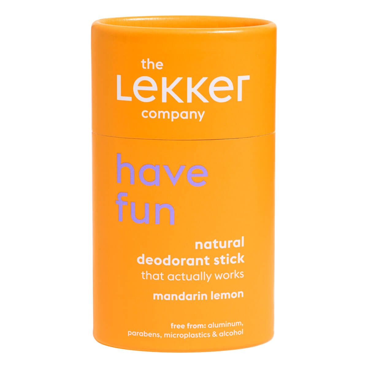 The Lekker Company Deodorant Stick, Have Fun - Mandarin & Lemon, 40 g.