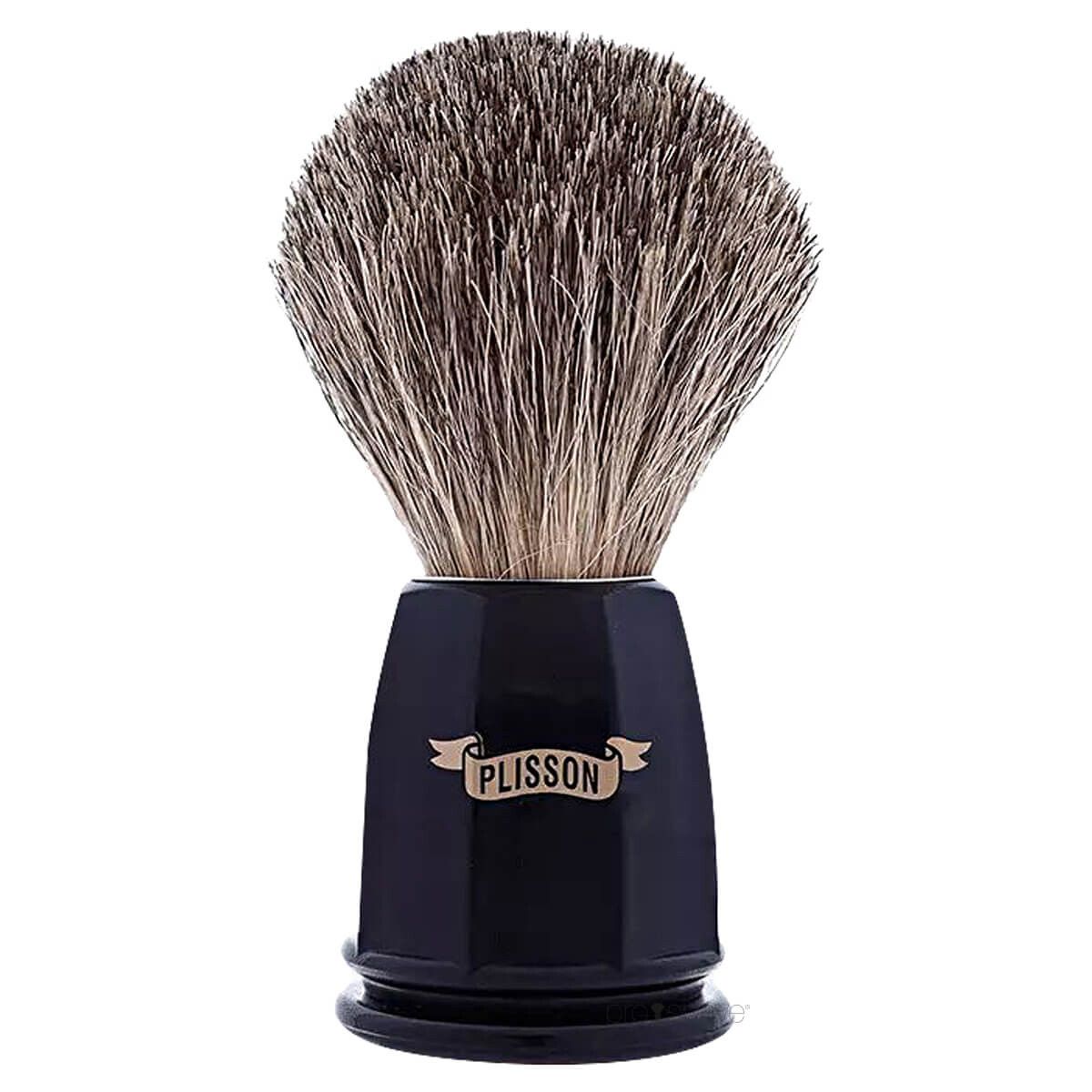 Plisson Barberkost, Russian Grey Badger & Sort Akryl, Heritage, Str. 12