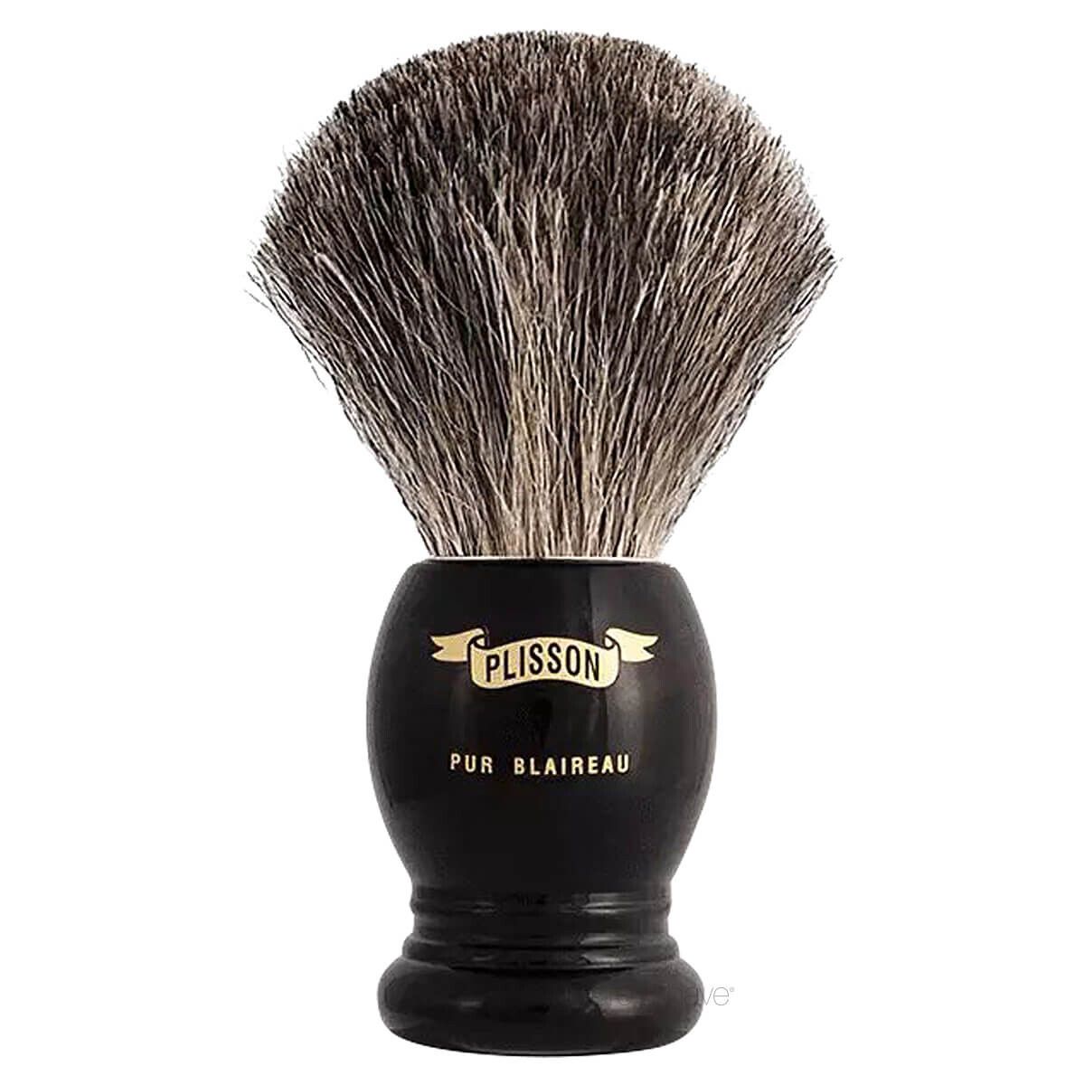 Plisson Barberkost, Russian Grey Badger & Sort Akryl, Original, Str. 12