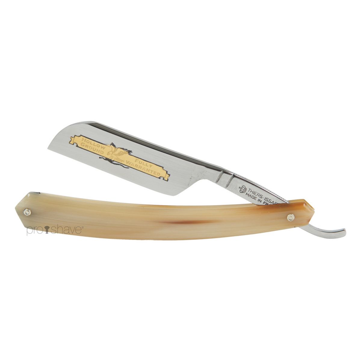 Thiers-Issard Straight Razor, 6/8 French Nose, Lyst horn