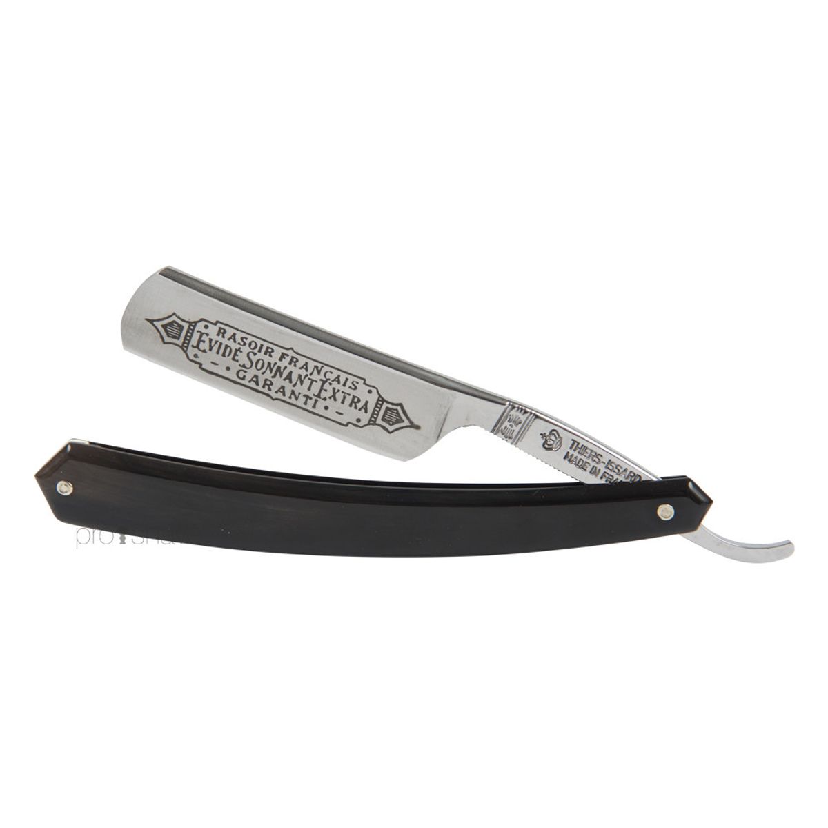 Thiers-Issard Straight Razor, 6/8 Round Nose, Horn