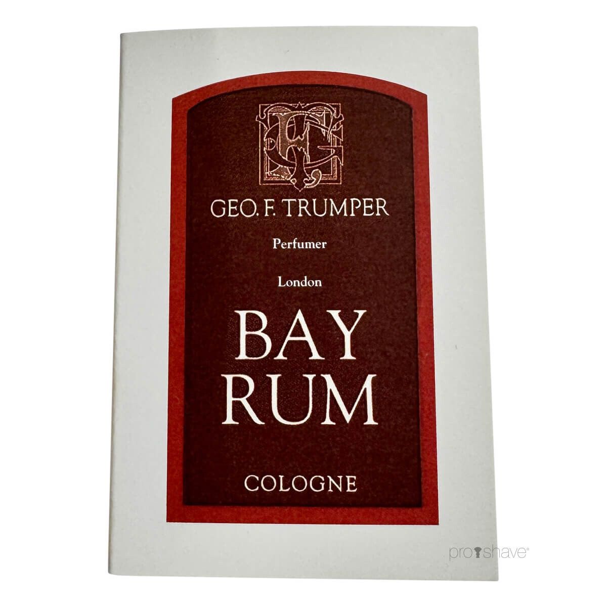 Geo F Trumper Cologne, Bay Rum, Sample, 2 ml.