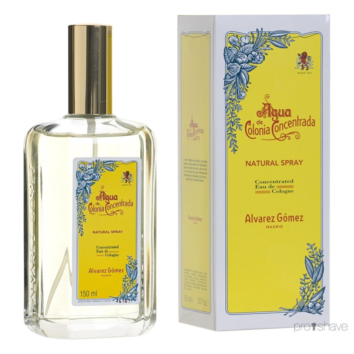 Alvarez Gómez Aqua Concentrated Eau de Cologne Spray, 150 ml.