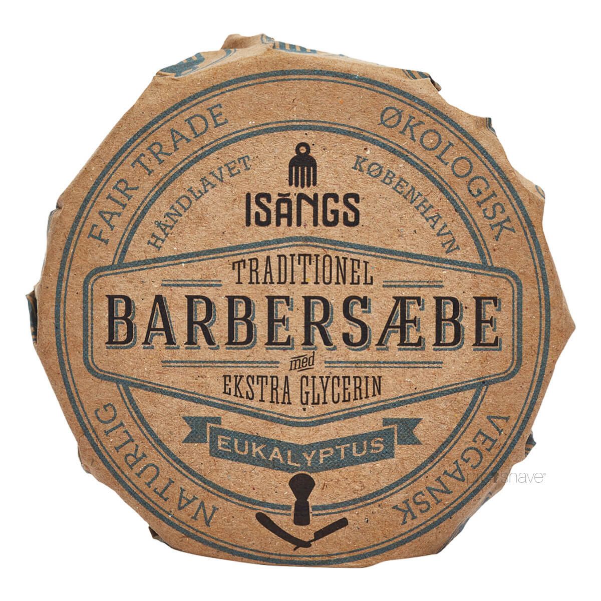 Isangs Traditionel Barbersæbe, Eukalyptus, 70 gr.