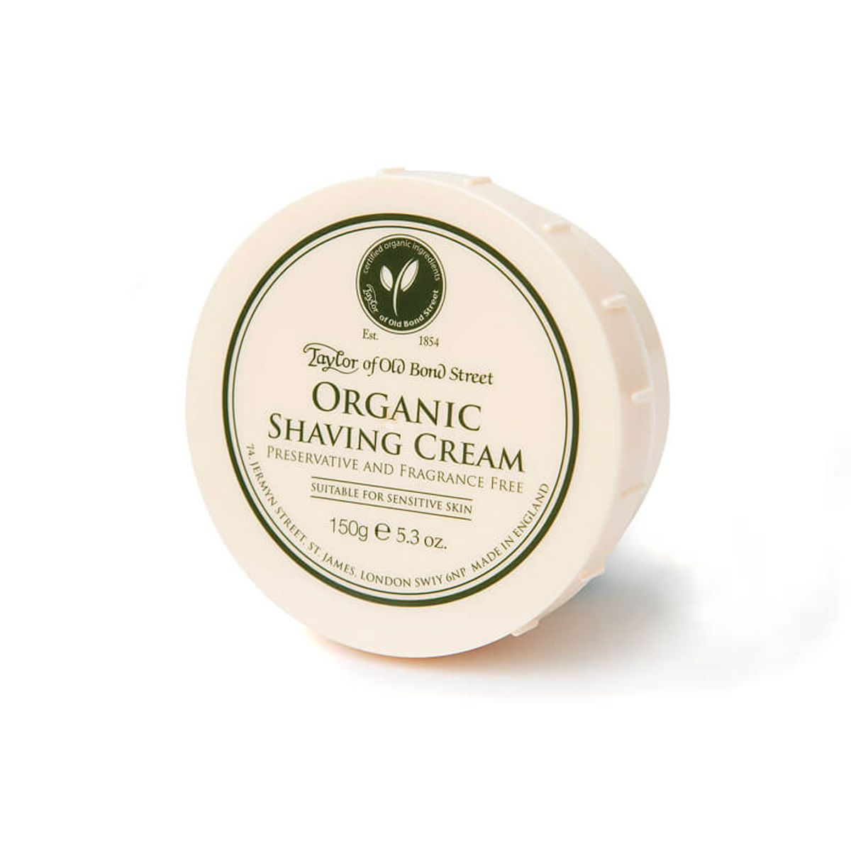 Taylor Of Old Bond Street Barbercreme, Organic, 150 gr.