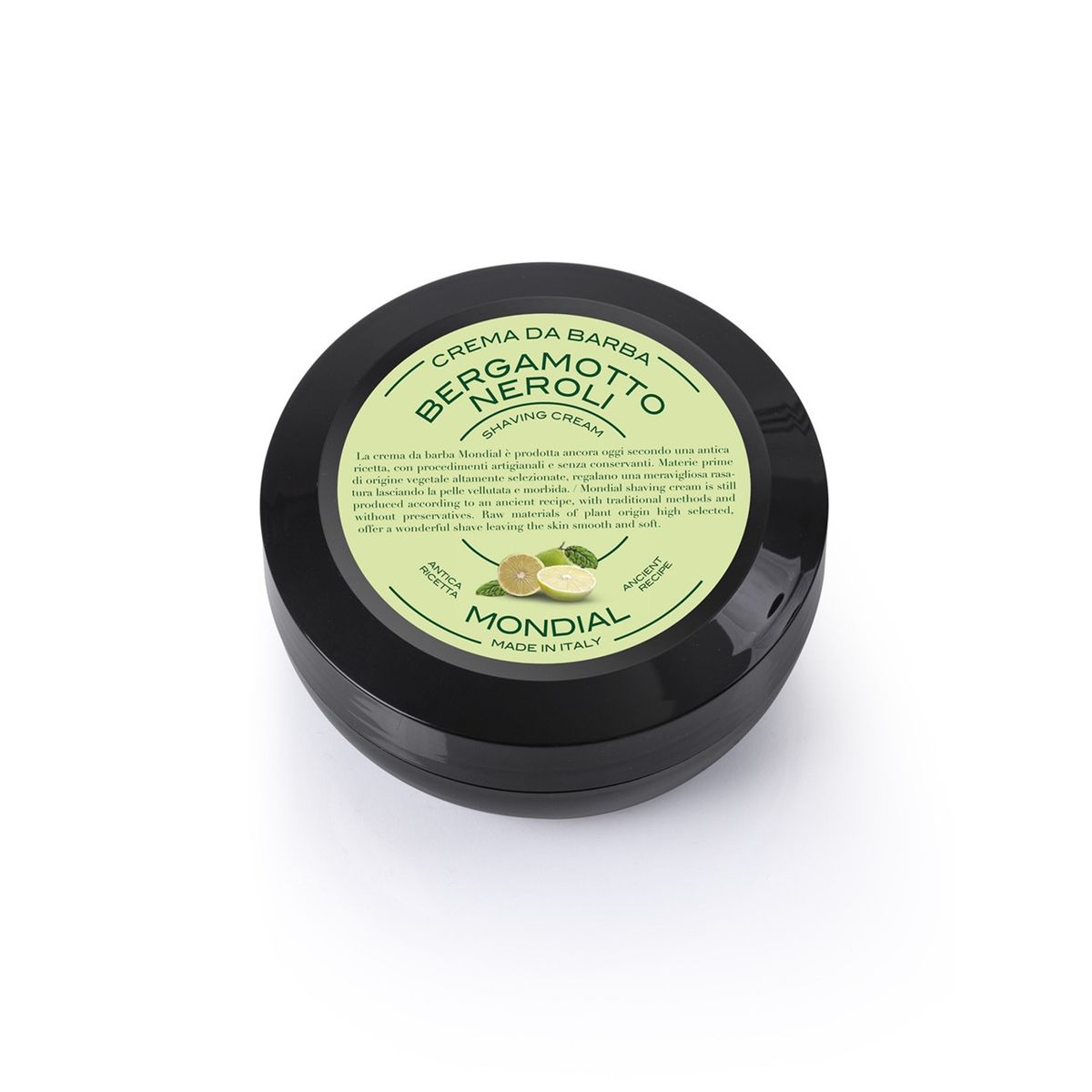 Mondial Shaving Barbercreme i Rejsestørrelse, Bergamot Neroli, 75 ml.