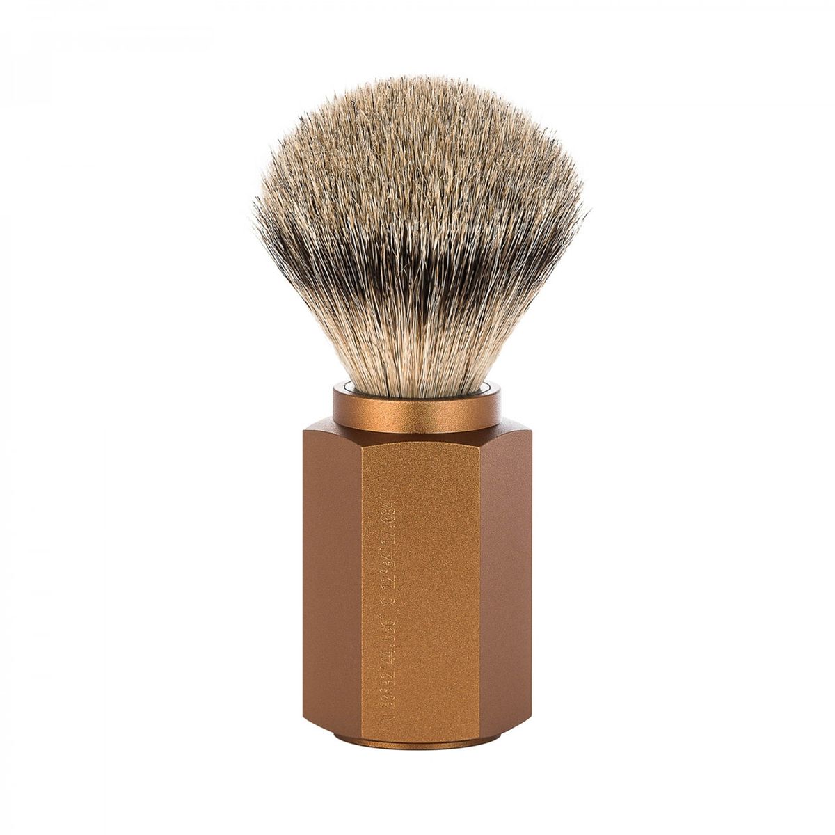 Mühle x Mark Braun Silvertip Badger Barberkost, 21 mm, Hexagon, Aluminium Bronze