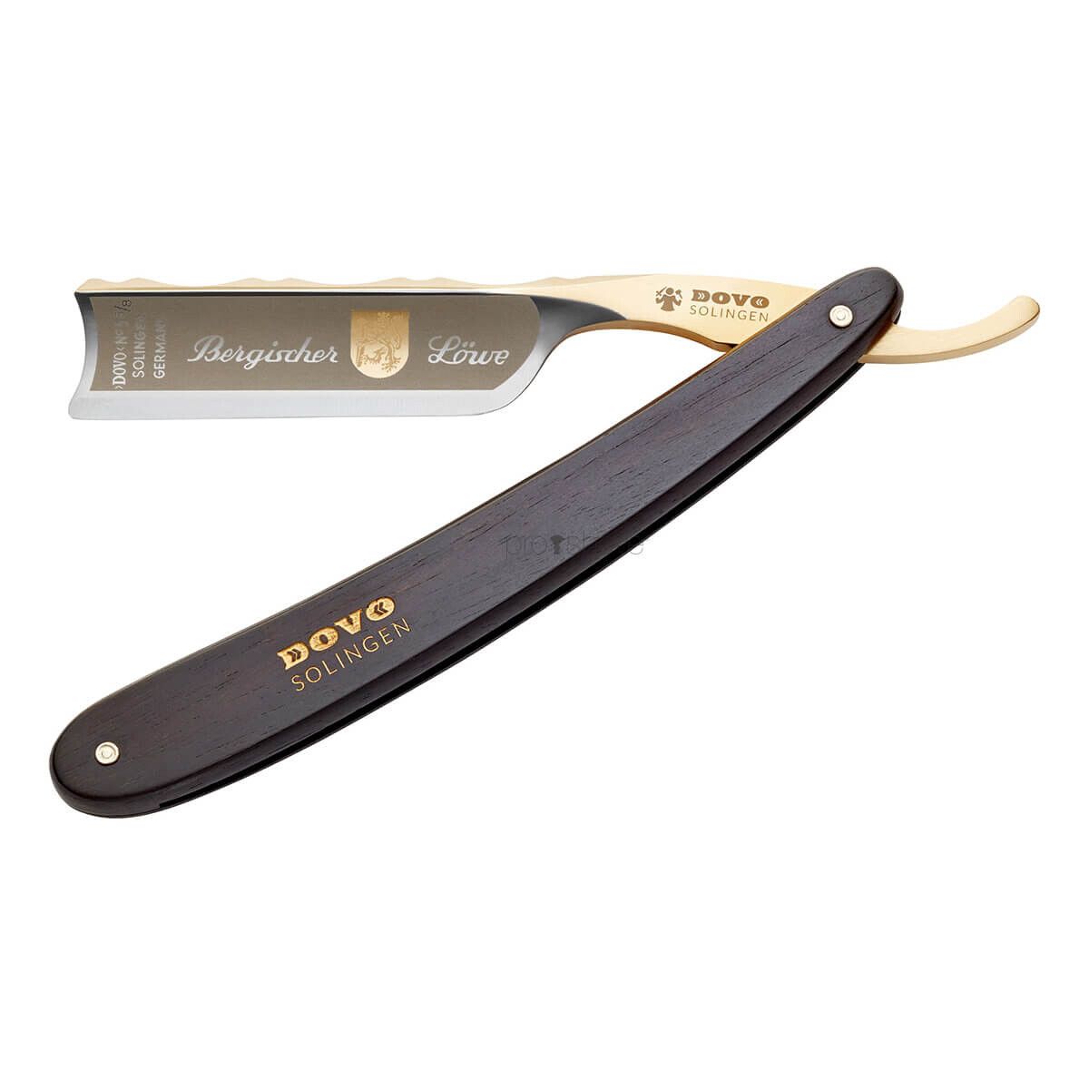 Dovo Straight Razor 6/8, Spanish point, Bergischer Löwe, Ibenholt