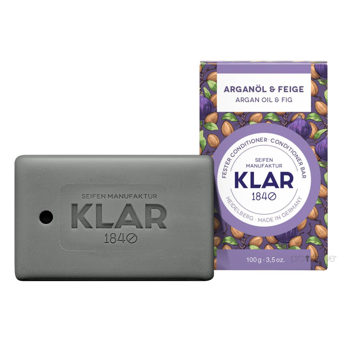 Klar Seifen Conditioner Bar, Argan Olie & Figen, 100 gr.