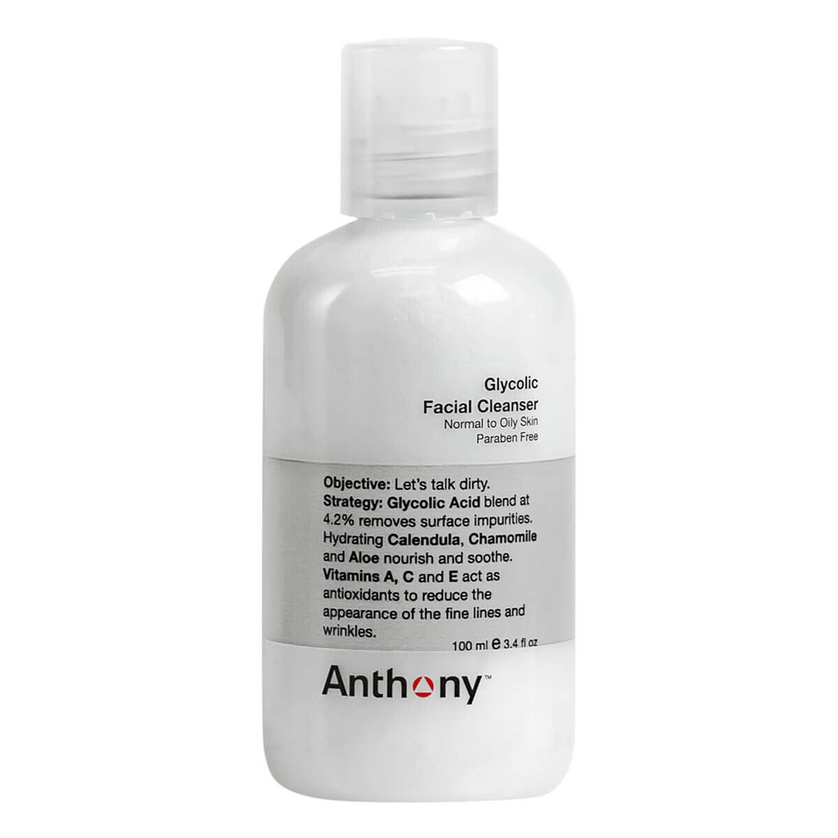 Anthony Logistics Glycolic Facial Cleanser, Rejsestørrelse, 100 ml.