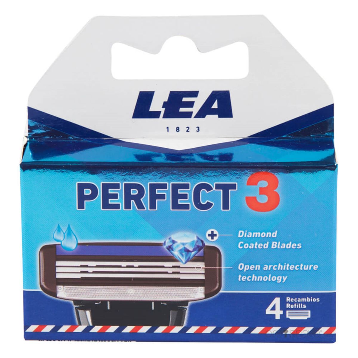 LEA Perfect 3, Cartridge med 4 barberblade (3 klinger)