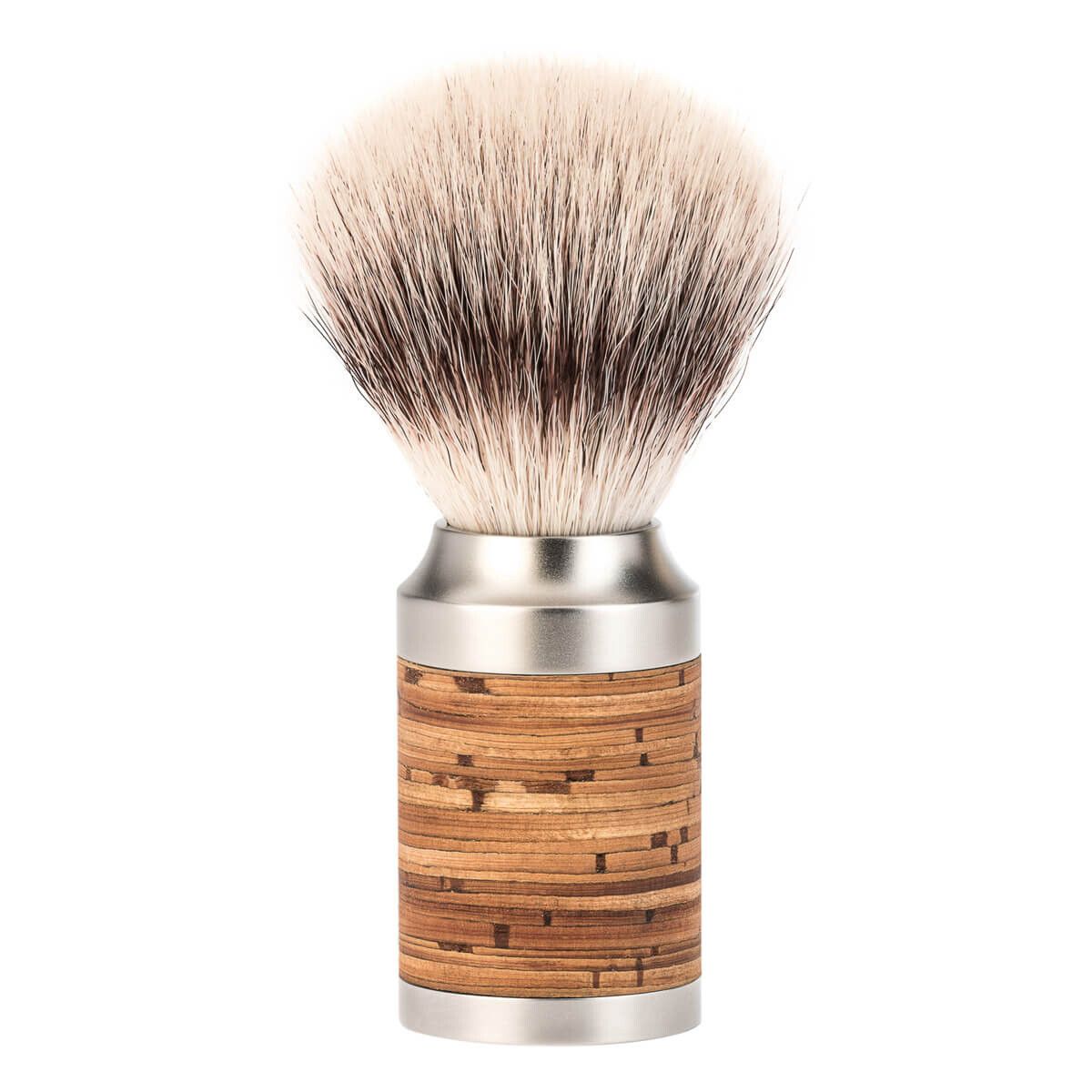 Mühle Silvertip Fibre ® Barberkost, 21 mm, Rocca, Rustfrit stål & Birkebark