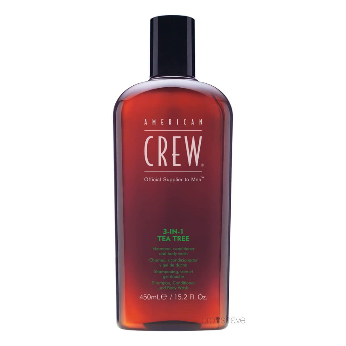 American Crew 3-in-1 Tea Tree Hair & Body Shampoo, 450 ml.