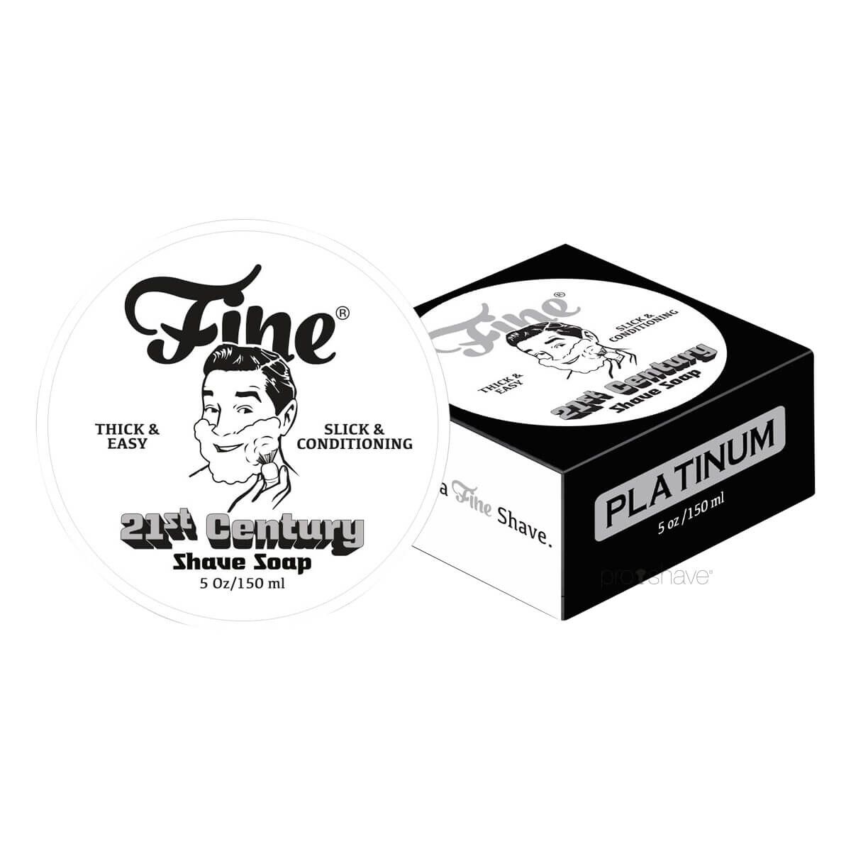 Fine Accoutrements Platinum Barbersæbe i skål, 150 ml.