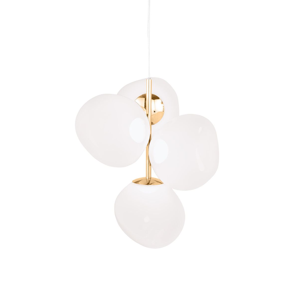 Melt Chandelier Mini fra Tom Dixon (Opal / Gold)