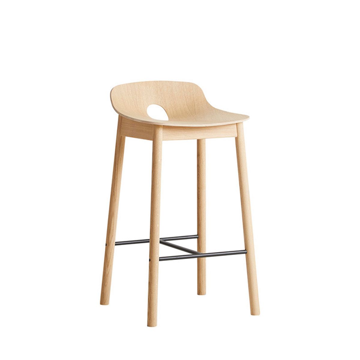 Mono Bar Stool fra Woud (Lav (sædehøjde 65 cm), Eg)