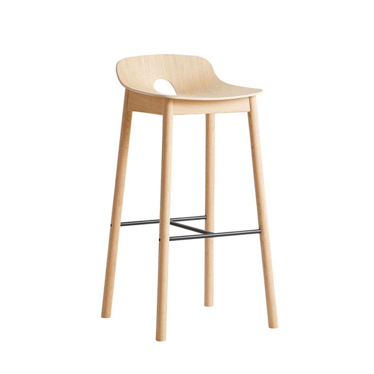 Mono Bar Stool fra Woud (Høj (sædehøjde 75 cm), Eg)