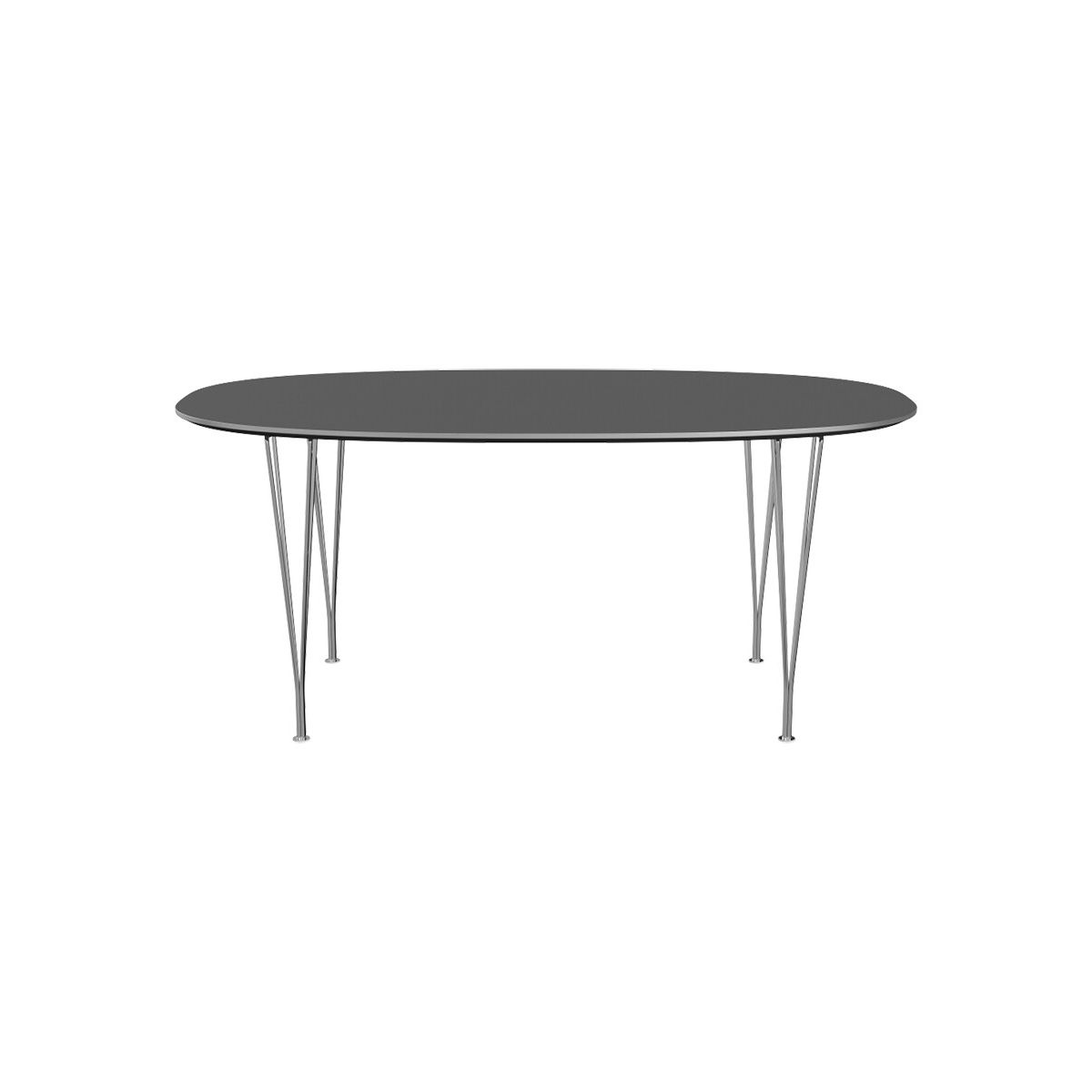 Piet Hein B616 Spisebord, 170 x 100 cm fra Fritz Hansen (Grey Bromo m. alukant (specialfarve))