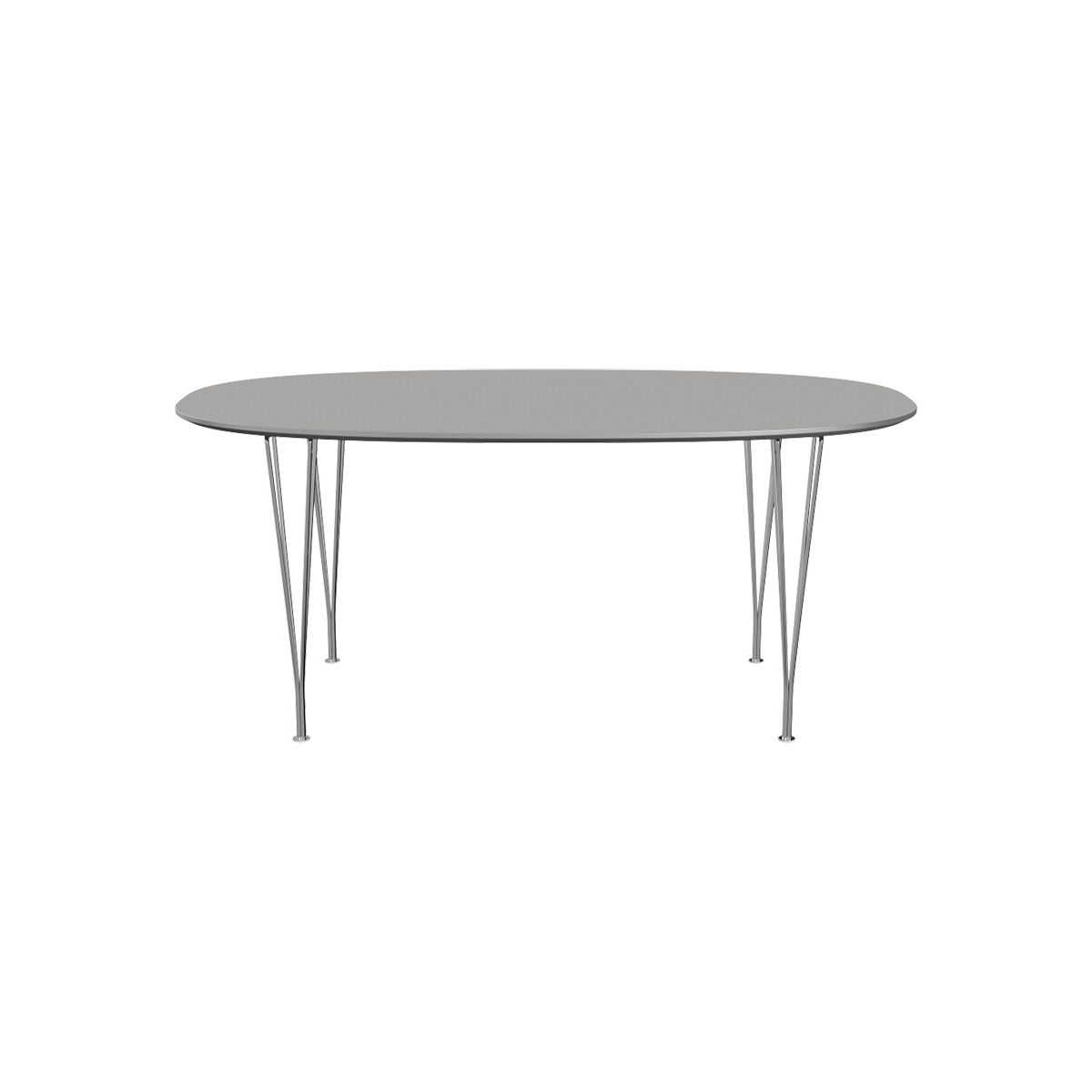 Piet Hein B616 Spisebord, 170 x 100 cm fra Fritz Hansen (Grey Efeso m. alukant (specialfarve))