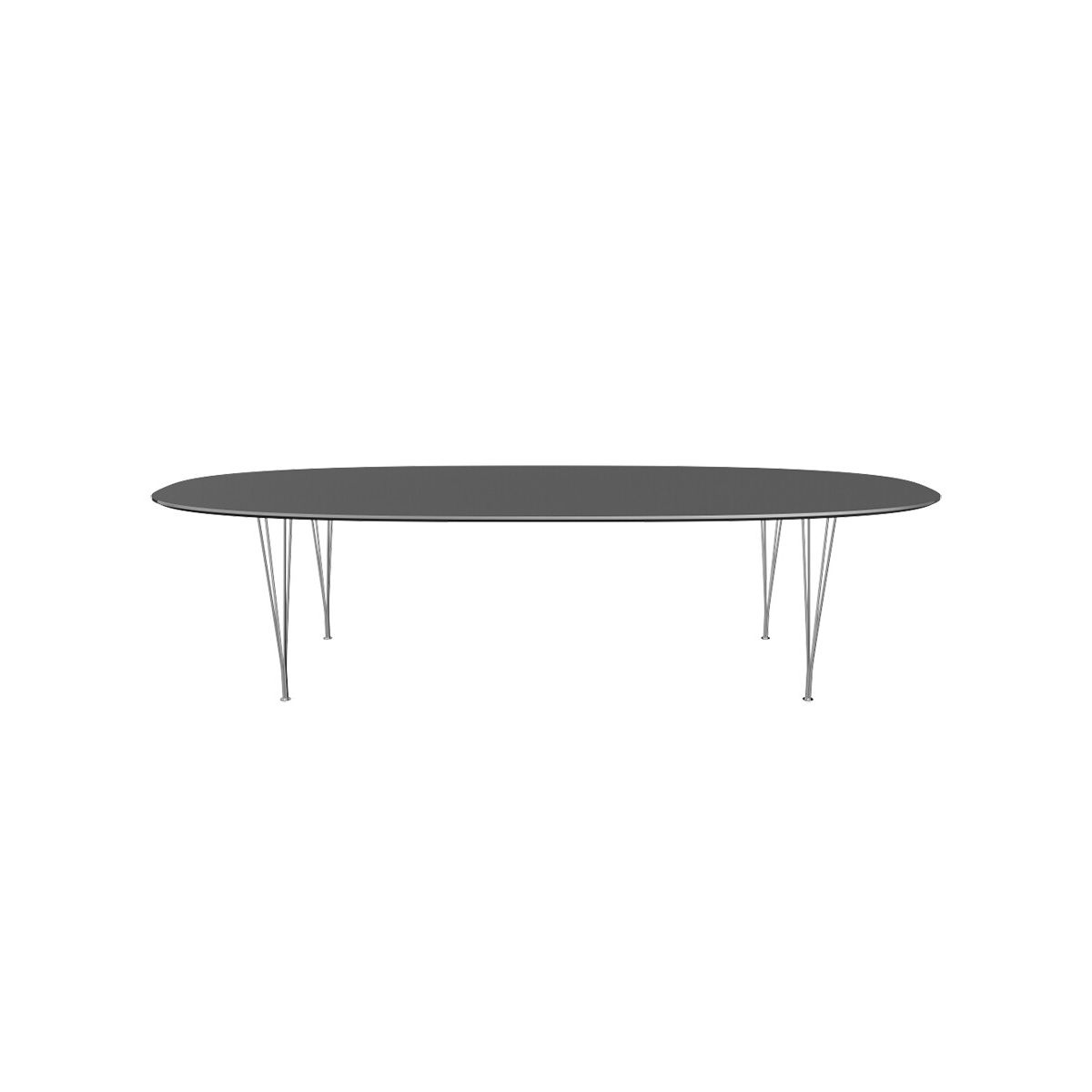 Piet Hein B617 Spisebord, 300 x 130 cm fra Fritz Hansen (Grey Bromo m. alukant (specialfarve))