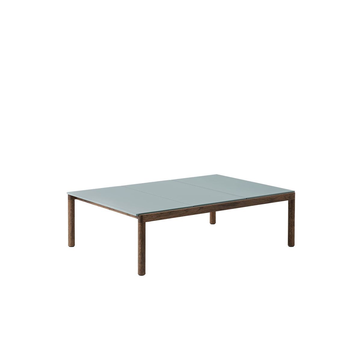 Couple Coffee Table, 120 x 84 cm fra Muuto (Pale Blue / Dark Oiled Oak, Plain)