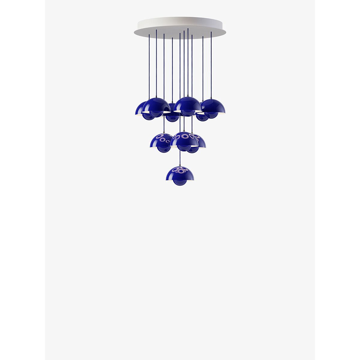 Flowerpot Chandelier VP10, 10 pendants fra &Tradition (Tangy Pink)