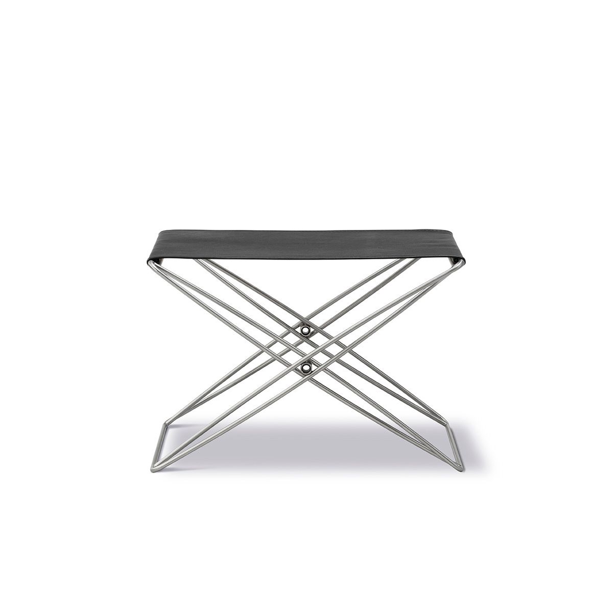 JG Folding Stool fra Fredericia Furniture (Læder Max 98, Black)