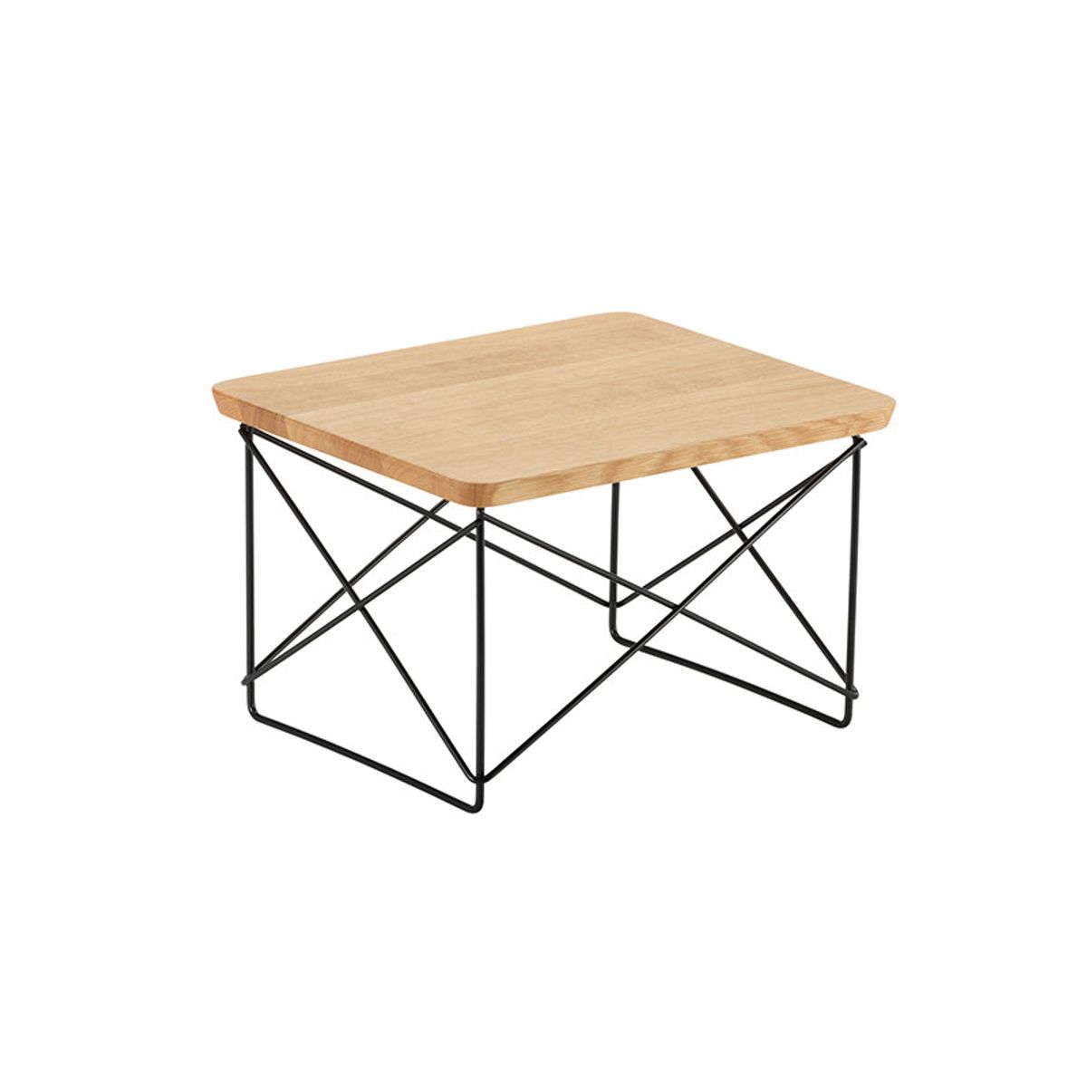 LTR Occasional Table fra Vitra (Massivt eg, Sort stel)