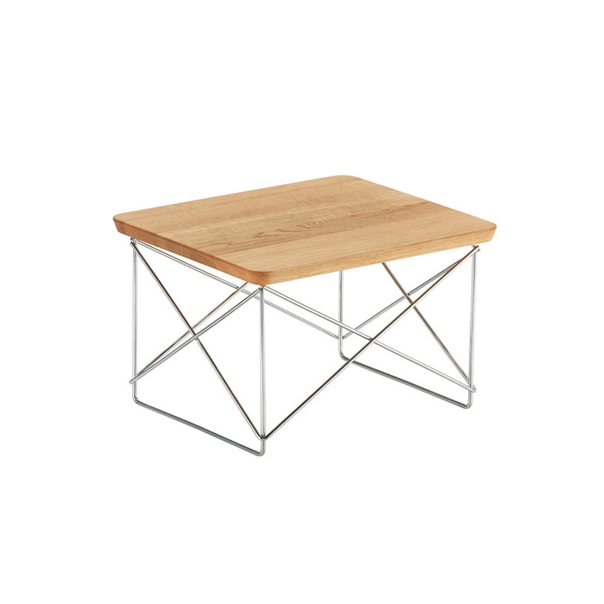 LTR Occasional Table fra Vitra (Massivt eg, Krom stel)