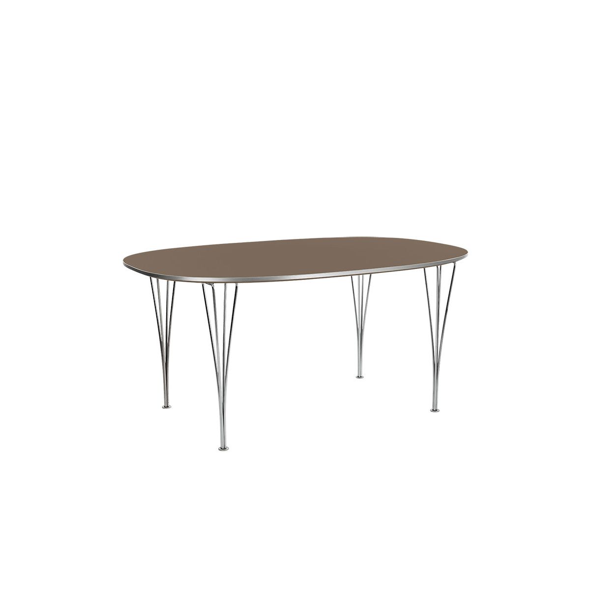 Piet Hein B614 Spisebord, 240 x 120 cm fra Fritz Hansen (Brown Ottawa m. alukant (specialfarve))