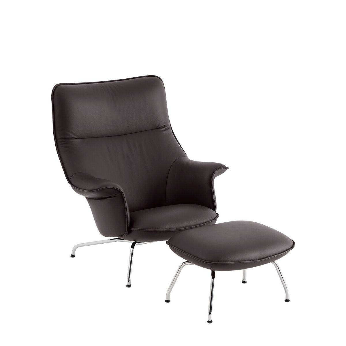 Doze Lounge Chair inkl. Fodskammel, easy leather root fra Muuto