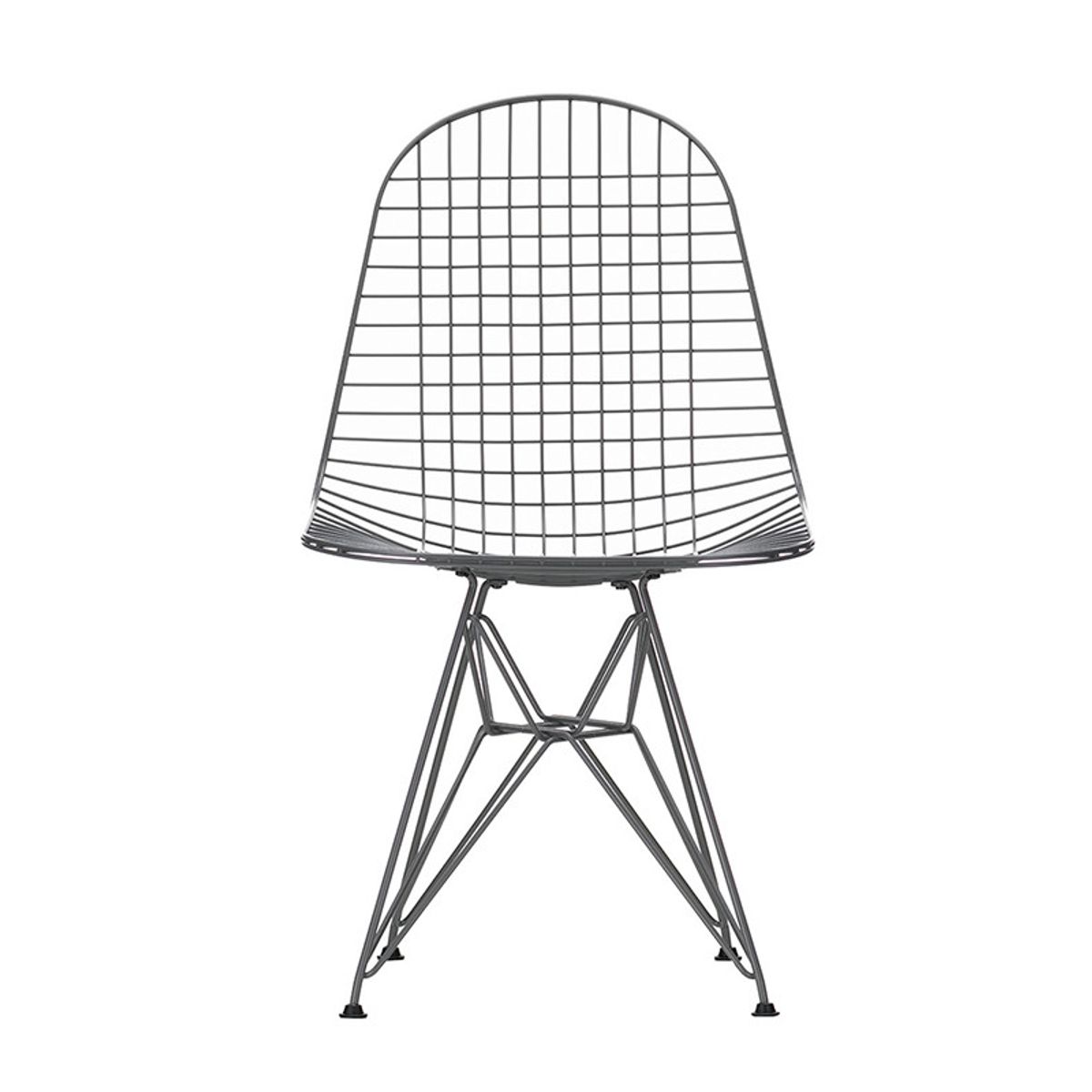 Eames Wire Chair (DKR, DKW) (Pulverlakeret mørkegrå (DKR))