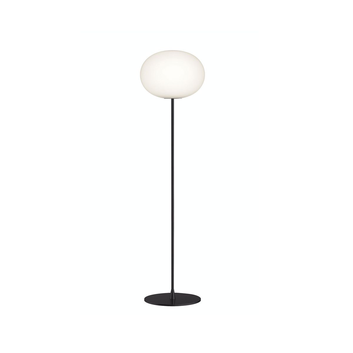 Glo-Ball F, Black Gulvlampe fra Flos (F3: Ø: 450 x H: 1850 mm)