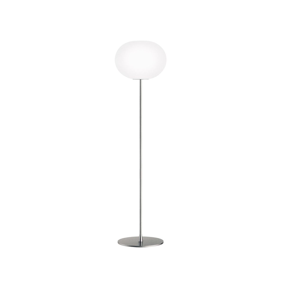 Glo-Ball F, Silver Gulvlampe fra Flos (F2: Ø: 330 x H: 1750 mm)