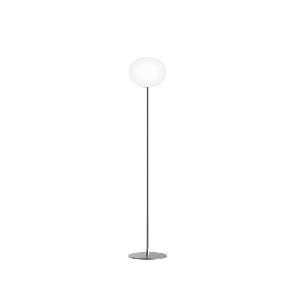 Glo-Ball F, Silver Gulvlampe fra Flos (F1: Ø: 330 x H: 1350 mm)