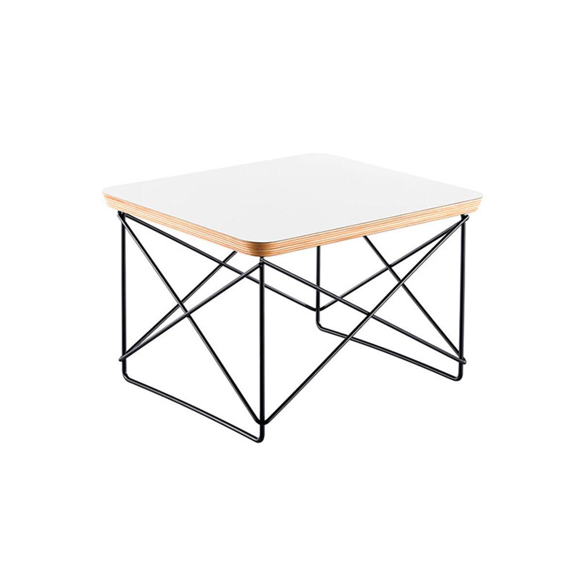 LTR Occasional Table fra Vitra (Hvid laminat, Sort stel)