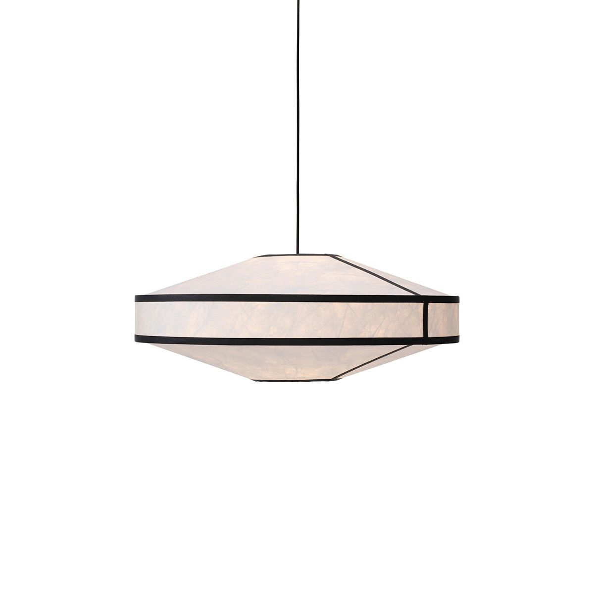 Kite Pendant Lamp, Ø75 cm fra New Works (White and Black)